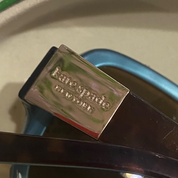 KATE SPADE NEW YORK LULUS SUNGLASSES TURQUOISE / BROWN WITH HARD CASE NWOT - Picture 8 of 12